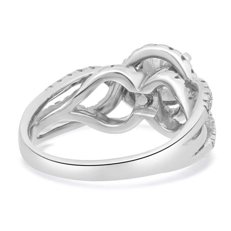 14 Karat White Diamond Engagement Ring