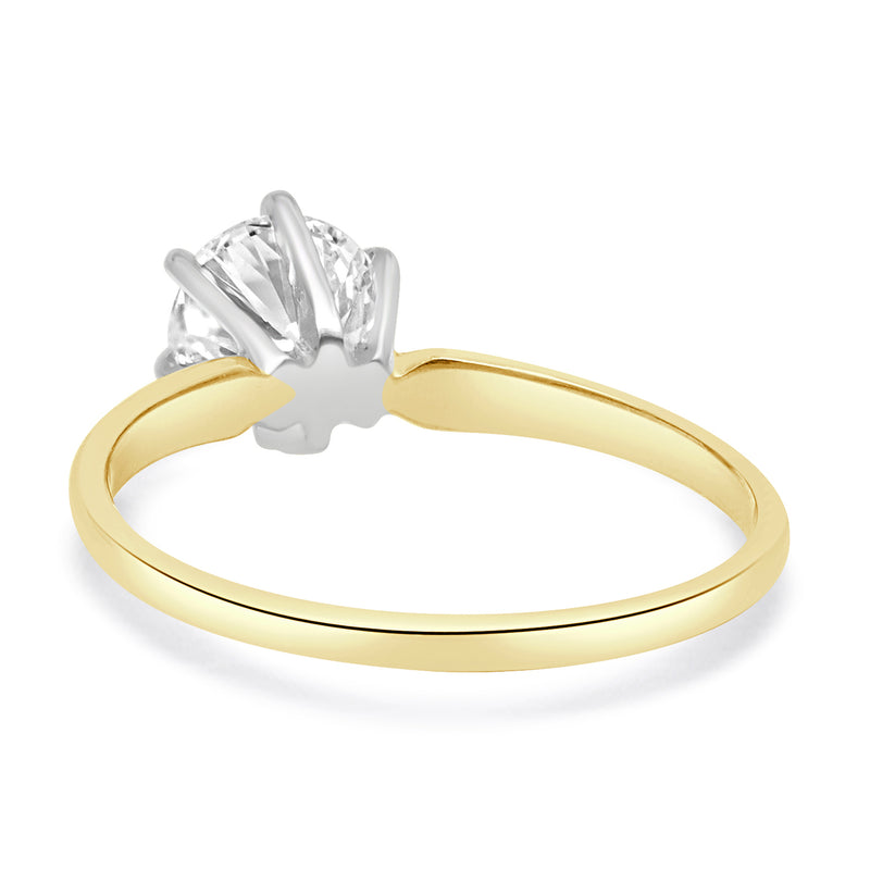 14 Karat Yellow Gold Diamond Solitaire Engagement Ring