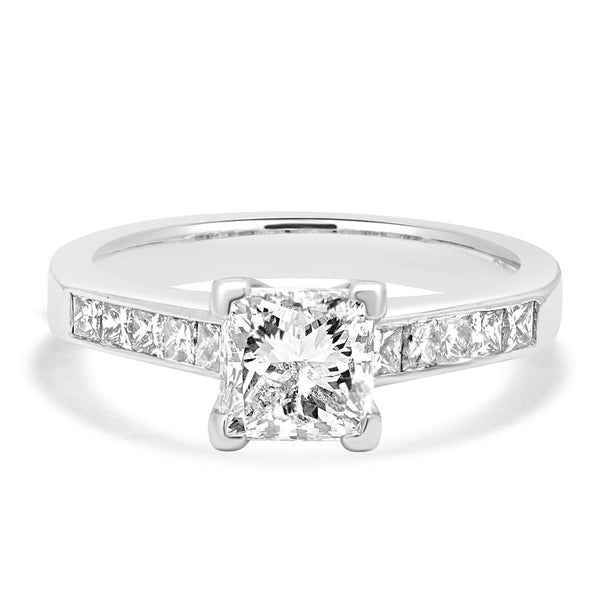 Platinum Princess Cut Diamond Engagement Ring