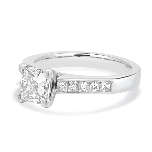 Platinum Princess Cut Diamond Engagement Ring