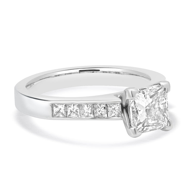 Platinum Princess Cut Diamond Engagement Ring
