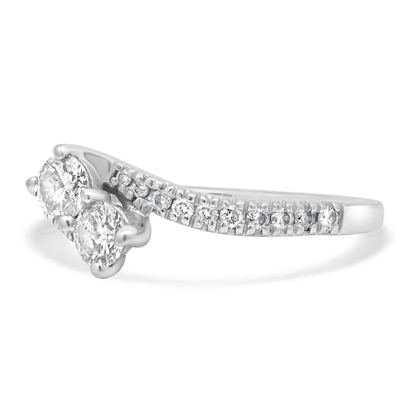 14K White Gold Diamond Engagement Ring
