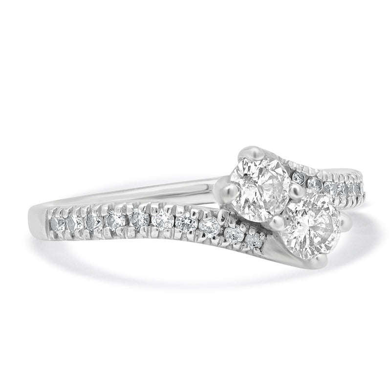 14K White Gold Diamond Engagement Ring