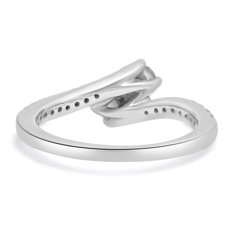 14K White Gold Diamond Engagement Ring