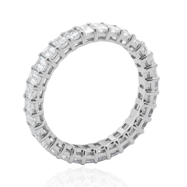 14 Karat White Gold Emerald Cut Diamond Eternity Ring