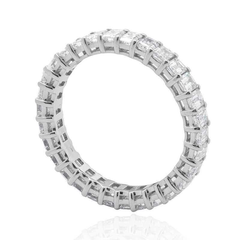 14 Karat White Gold Emerald Cut Diamond Eternity Ring