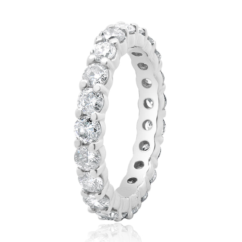 14 Karat White Gold Diamond Eternity Band
