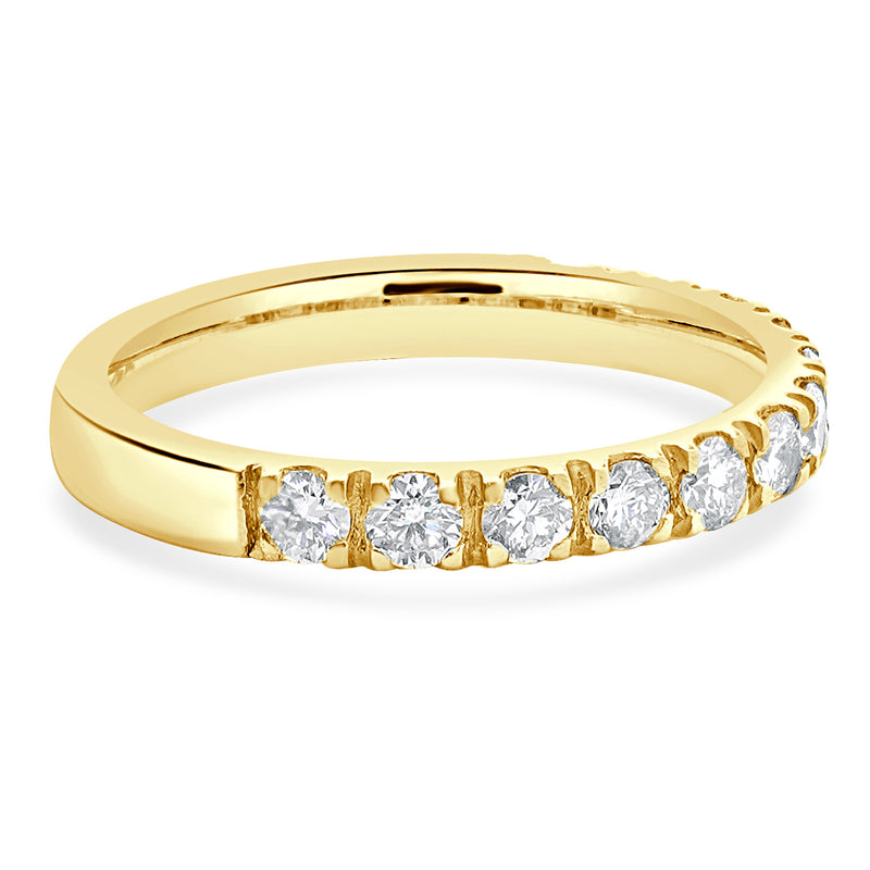 14 Karat Yellow Gold Diamond Band
