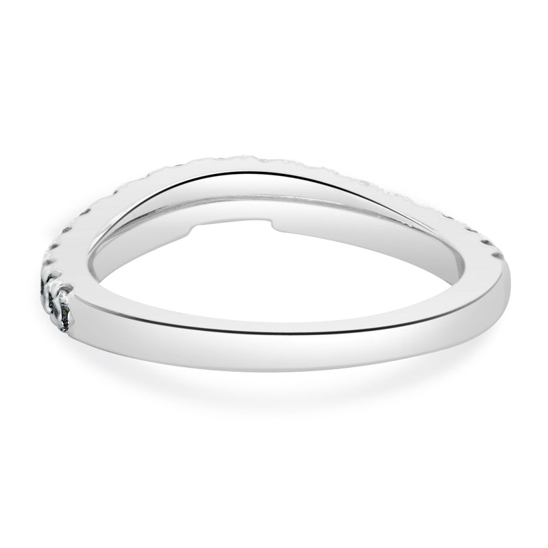 Neil Lane 14 Karat White Gold Diamond Contour Band