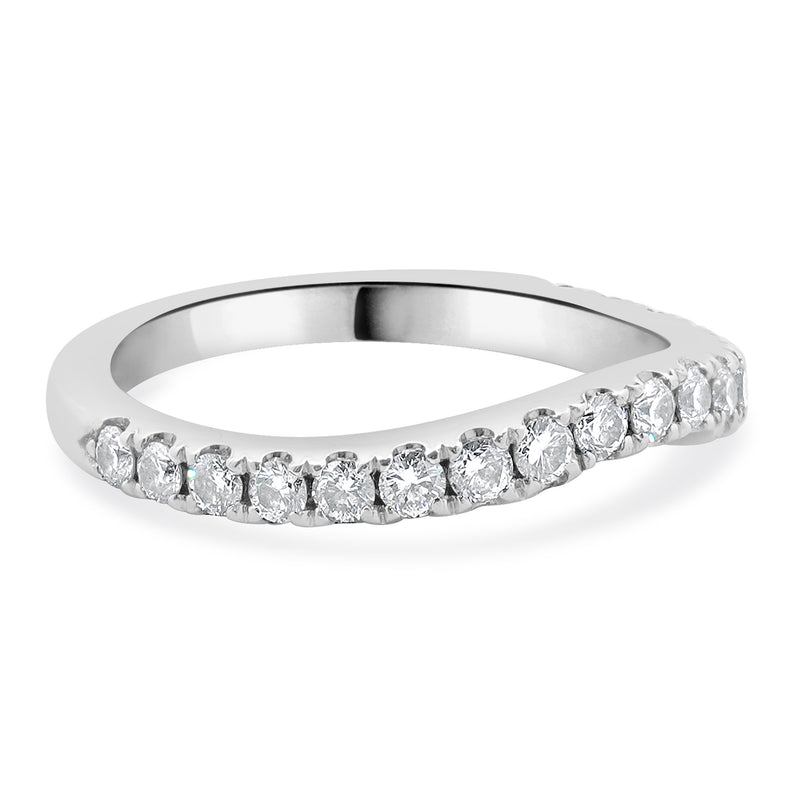 Neil Lane 14 Karat White Gold Diamond Contour Band