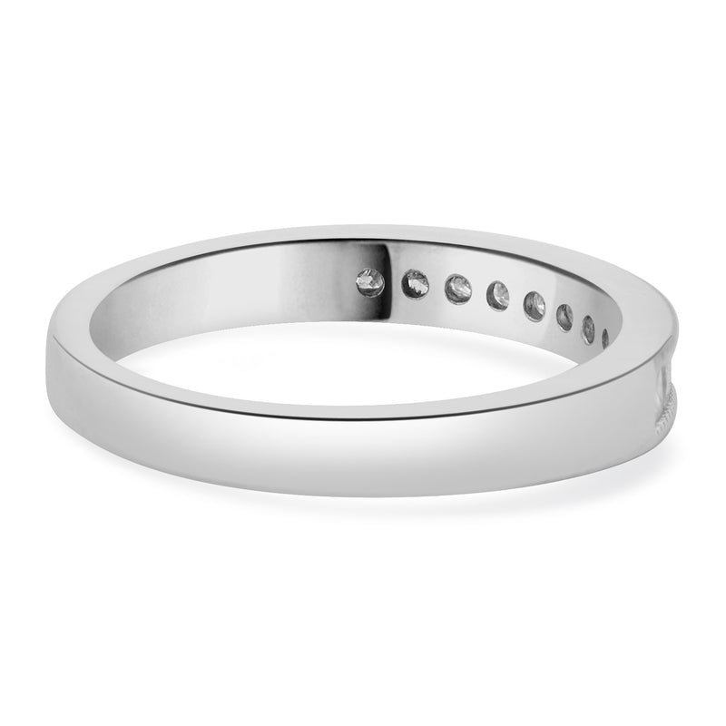 14 Karat White Gold Princess Cut Diamond Band