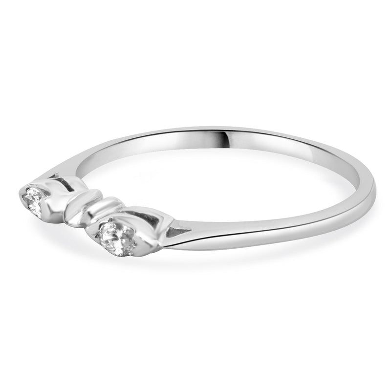 14 Karat White Gold Marquise Cut Diamond Band