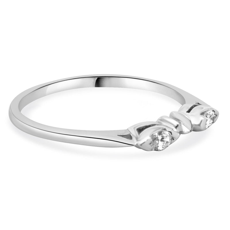 14 Karat White Gold Marquise Cut Diamond Band