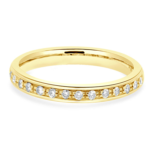 18 Karat Yellow Gold Diamond Band