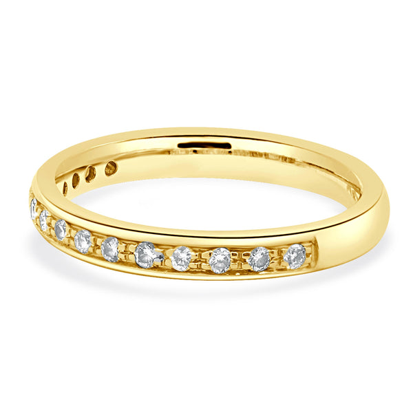18 Karat Yellow Gold Diamond Band