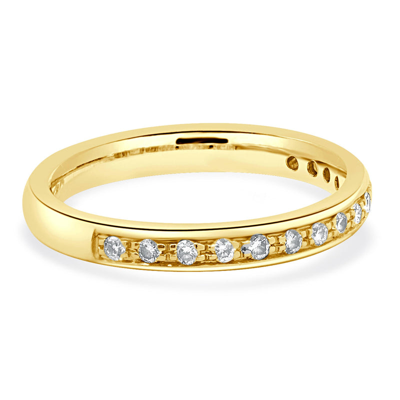 18 Karat Yellow Gold Diamond Band