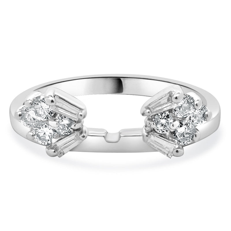 14 Karat White Gold Diamond Ring Gaurd