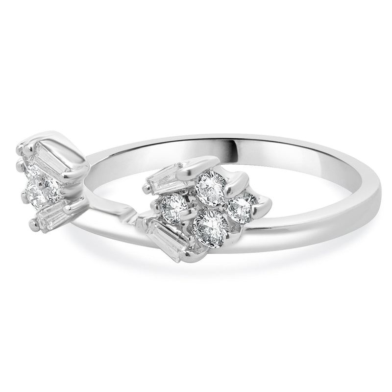 14 Karat White Gold Diamond Ring Gaurd