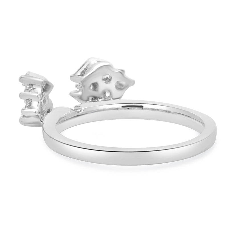 14 Karat White Gold Diamond Ring Gaurd