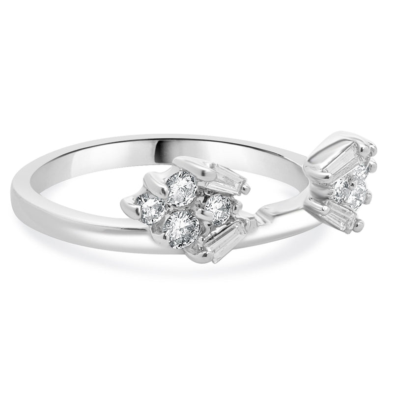 14 Karat White Gold Diamond Ring Gaurd