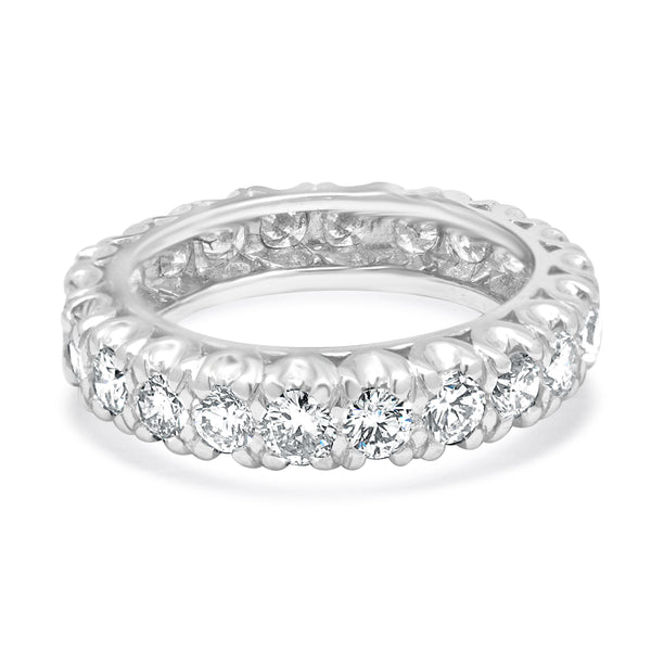 14 Karat White Gold Round Brilliant Diamond Eternity Band