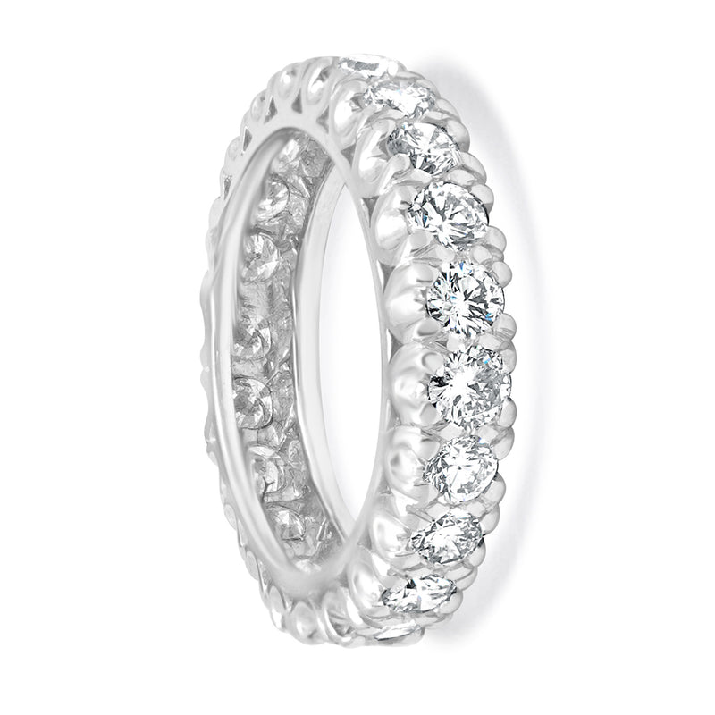 14 Karat White Gold Round Brilliant Diamond Eternity Band