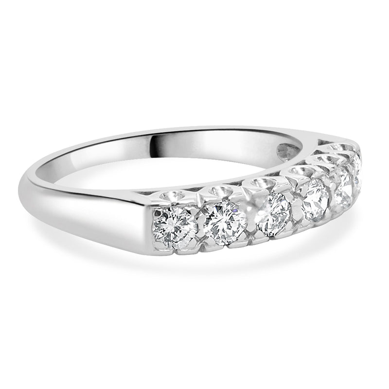 14 Karat White Gold Vintage Diamond Band