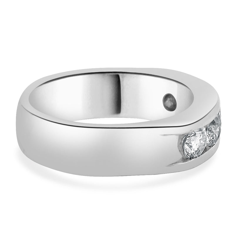 14 Karat White Gold Channel Set Diamond Band