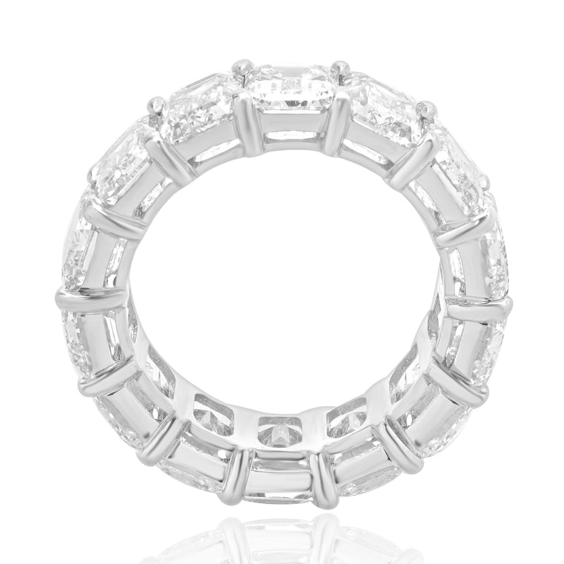 Platinum Emerald Cut Diamond Eternity Band