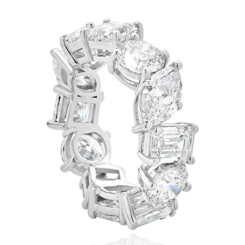 14 K White Gold Round, Princess, Marquise and Emerald Cut Diamond