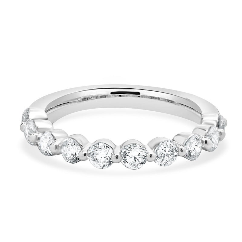 18 Karat White Gold Diamond Band