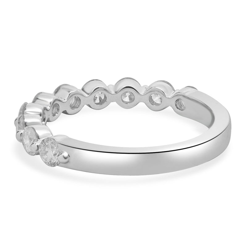 18 Karat White Gold Diamond Band