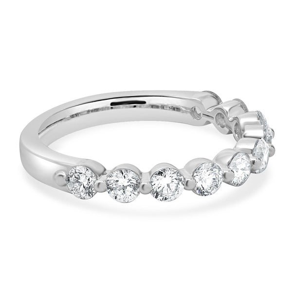 18 Karat White Gold Diamond Band