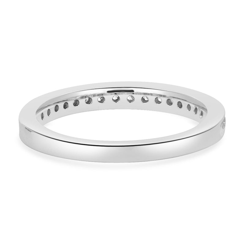 14 Karat White Gold Channel Set Diamond Band
