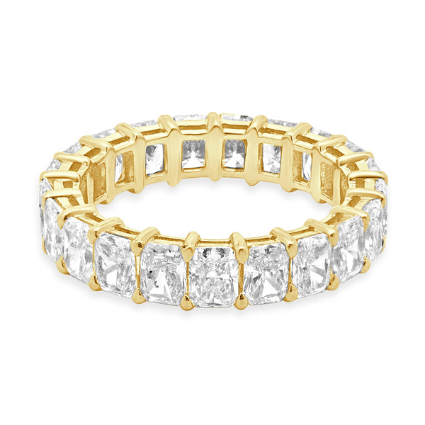 18 Karat Yellow Gold Radiant Cut Diamond Eternity Band