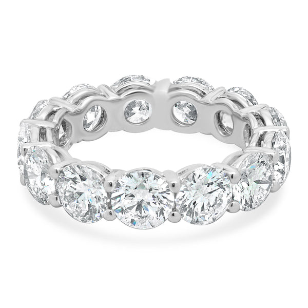 18 Karat White Gold Round Brilliant Cut Diamond Eternity Band