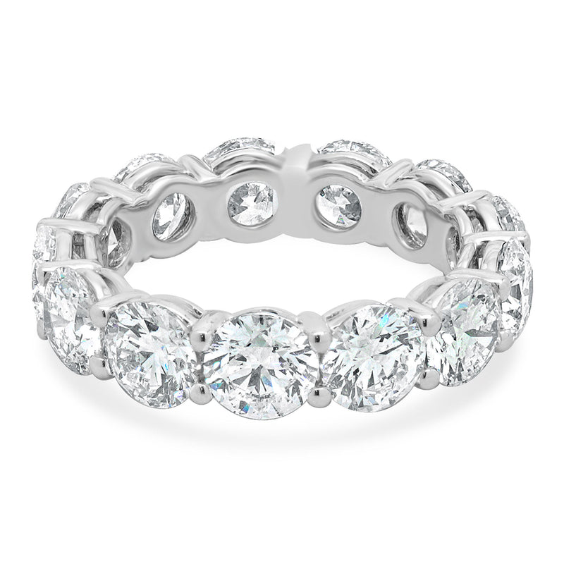 18 Karat White Gold Round Brilliant Cut Diamond Eternity Band