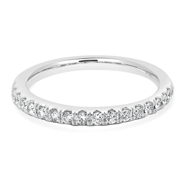 14 Karat White Gold Diamond Band