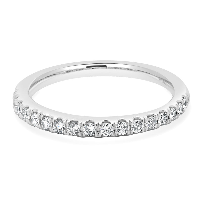 14 Karat White Gold Diamond Band