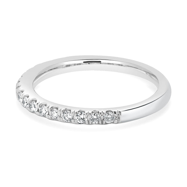 14 Karat White Gold Diamond Band