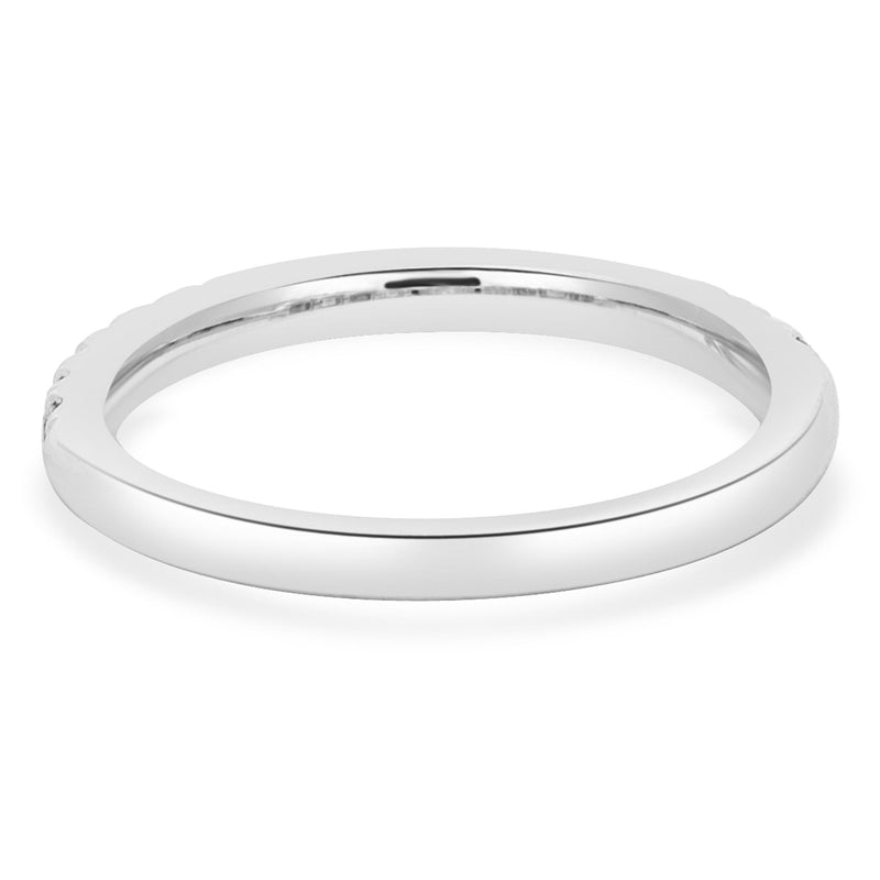 14 Karat White Gold Diamond Band