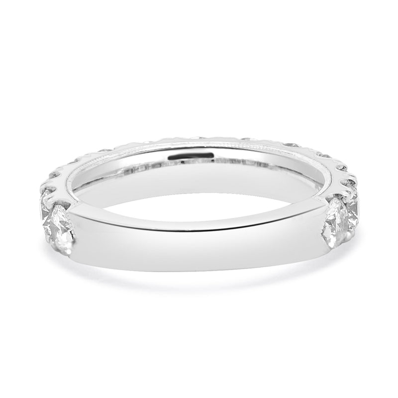 Neil Lane 14 Karat White Gold Diamond Semi Eternity Band