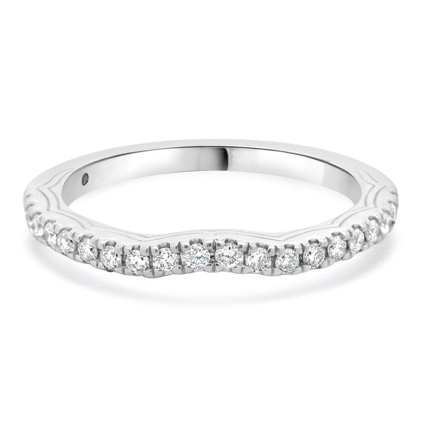Vera Wang 14 Karat White Gold Contour Band