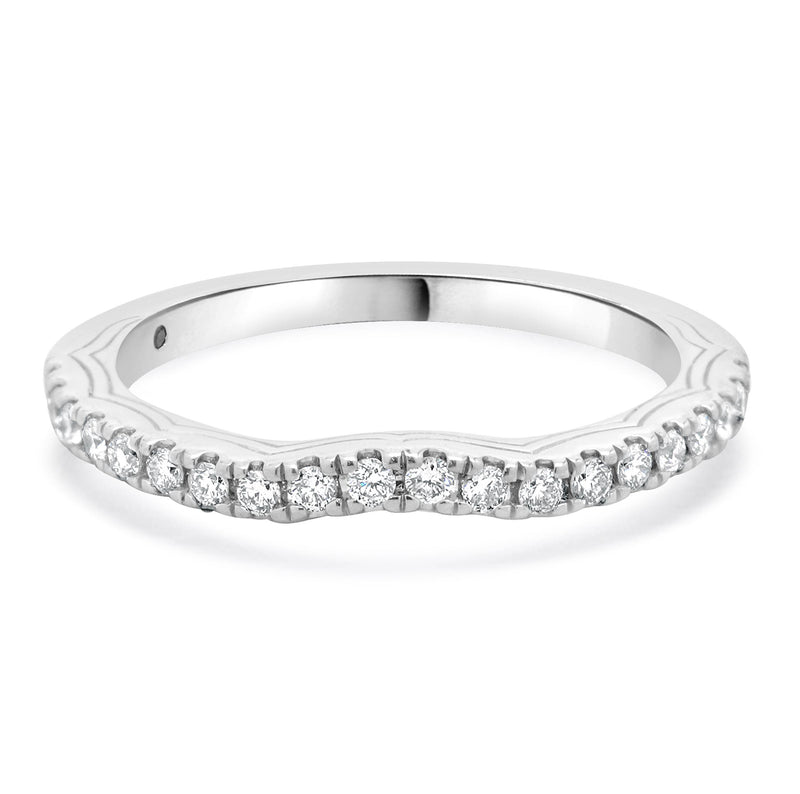 Vera Wang 14 Karat White Gold Contour Band