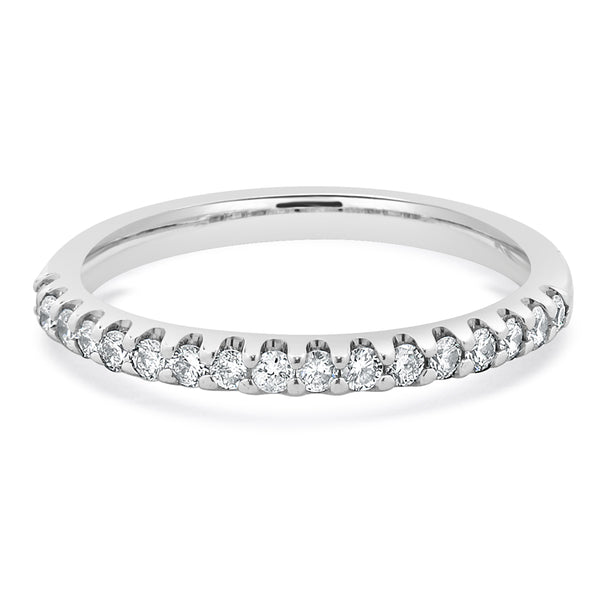 14 Karat White Gold Diamond Band