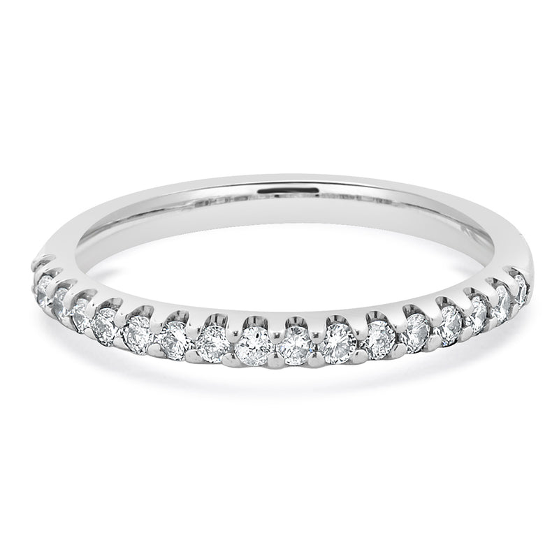14 Karat White Gold Diamond Band