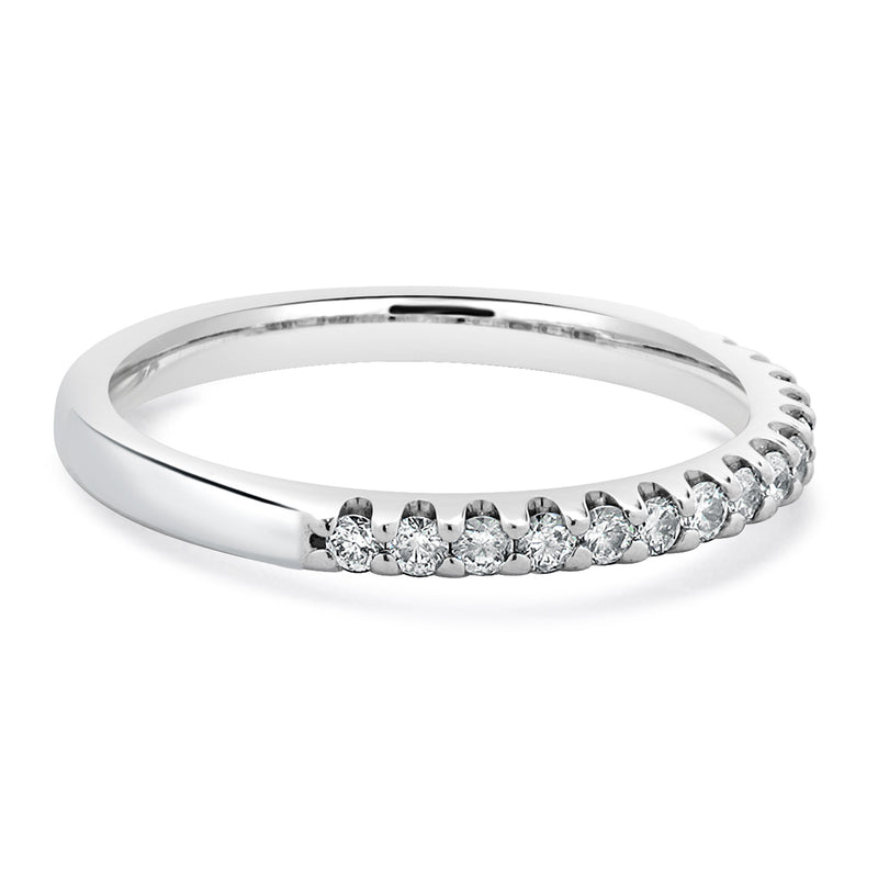 14 Karat White Gold Diamond Band