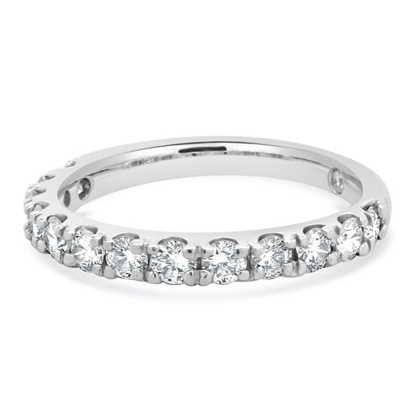 14 Karat White Gold Diamond Band