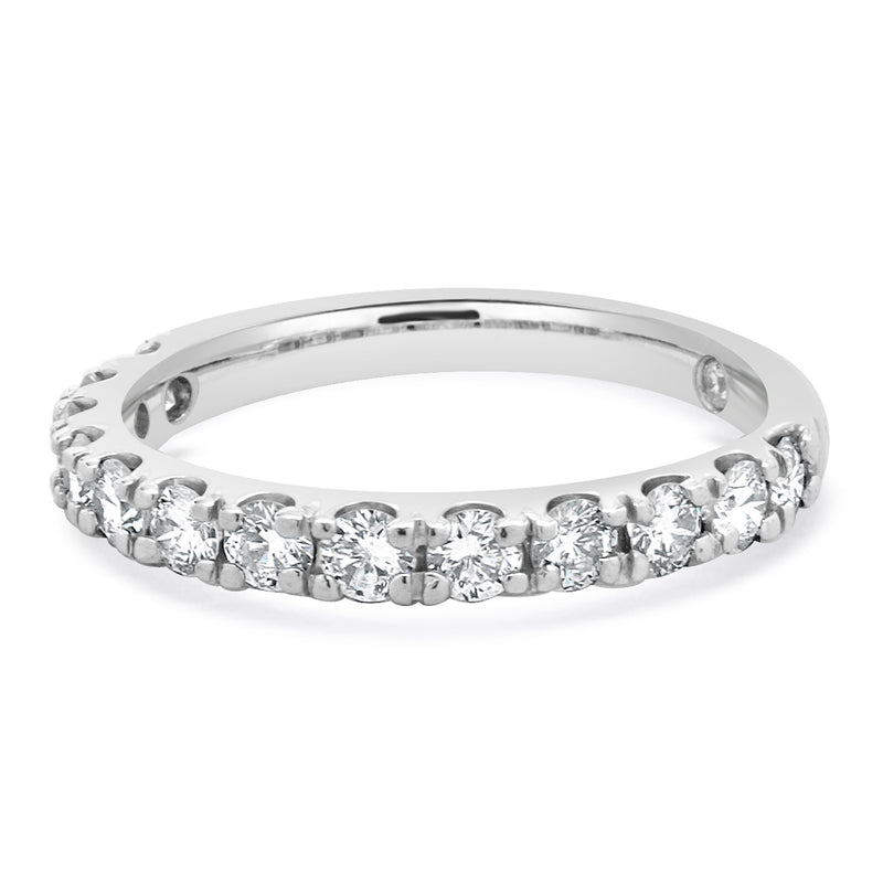 14 Karat White Gold Diamond Band
