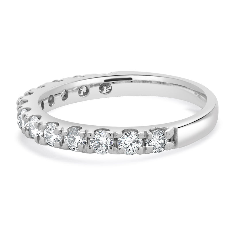 14 Karat White Gold Diamond Band